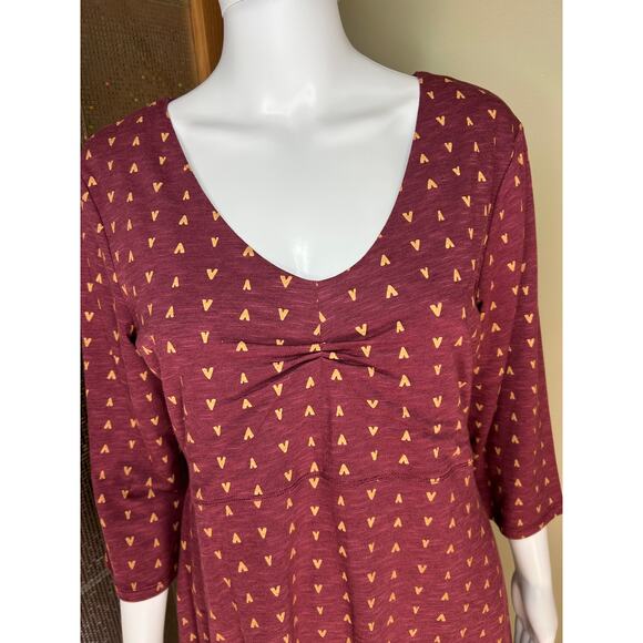 Toad & Co. Rosalinda Dress Port V Pattern 3/4 Sleeves Womens M - Picture 4 of 13